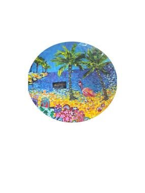Tommy Bahama Christmas Colorful Tropical Beach Scene